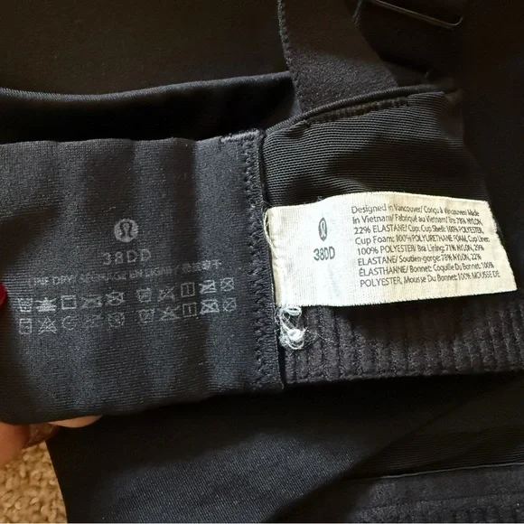 Lululemon Black High Energy Sports Bra 38DD - Picture 5 of 5